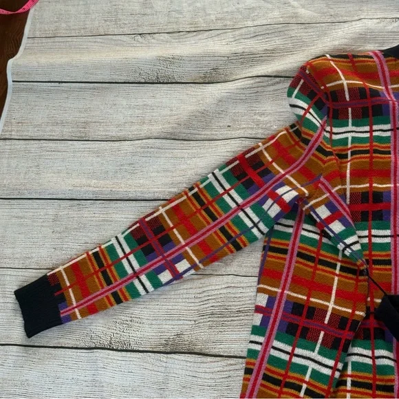 Moth by Anthropologie Williston plaid cardigan multicolor with belt Size M - Picture 12 of 16